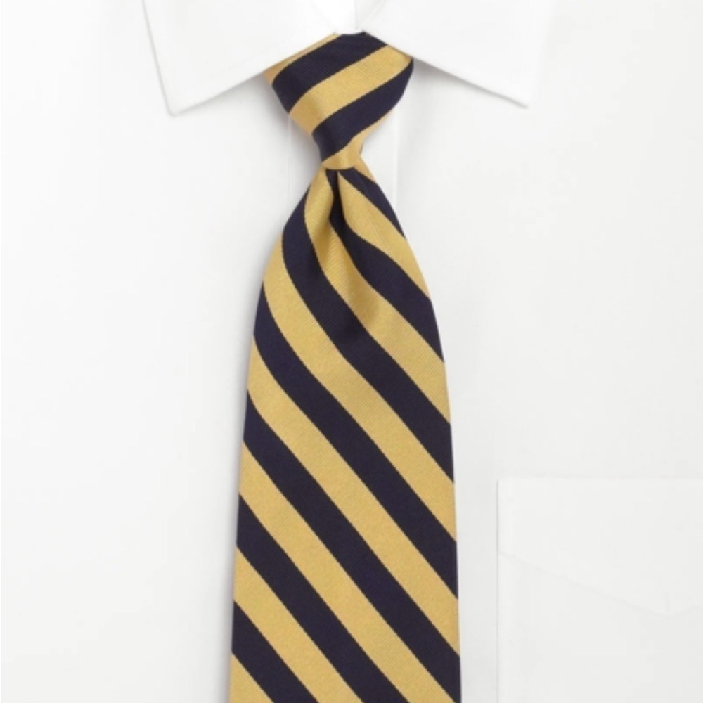 Brooks Brothers Striped Gold and Black Silk Men's Tie